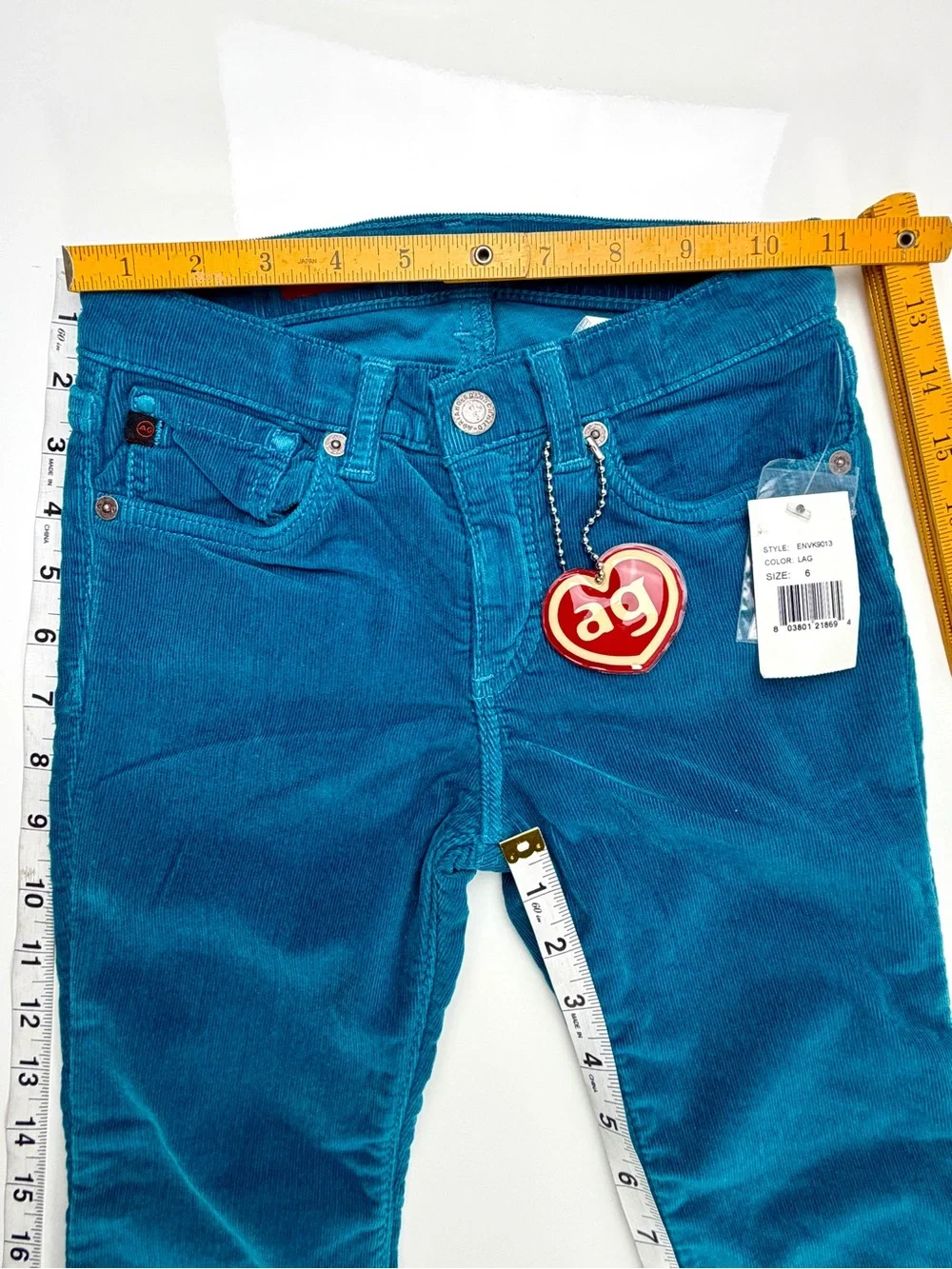 Adriano Goldschmied Angel Girl Turquoise Corduroy Girls Pants- Szs 3, 5, 6 & 8